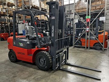 Электропогрузчик вилочный 2.5 тонны GROS LG25EFL с высоким клиренсом (батарея Li-ion, завод LONKING)